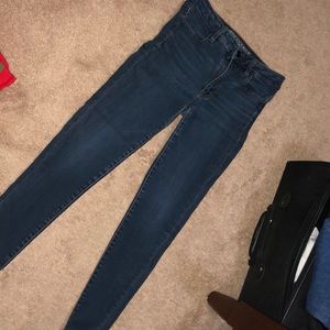 American eagle dark wash high rise stretch jegging